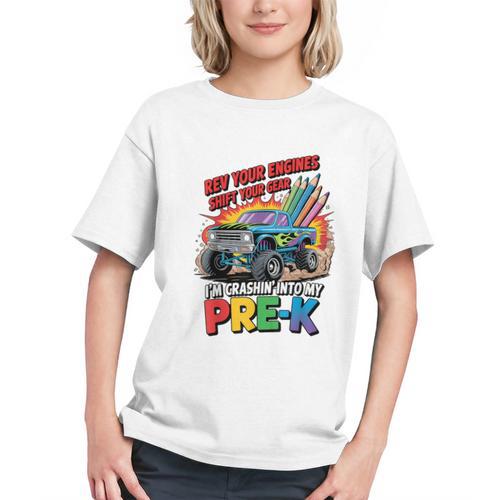 Crush Pre-K in a Monster Truck! Back to School Youth T-Shirt - Savourry