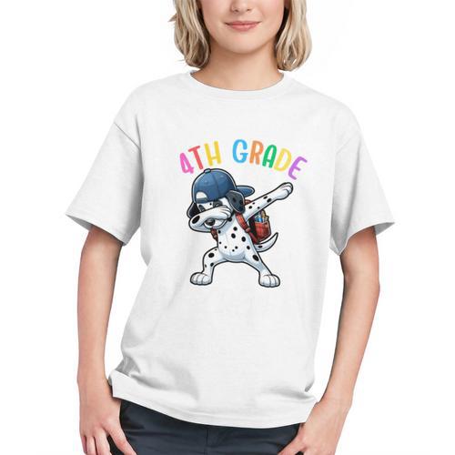 Dabbing Dalmatian 4th Grade Crew Back to School Youth T-shirt - Savourry