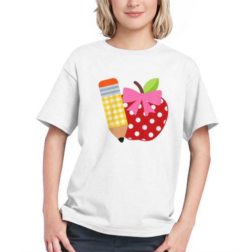 Girls Back To School Apple Toddler First Day Of Preschool Graphic Youth - Savourry