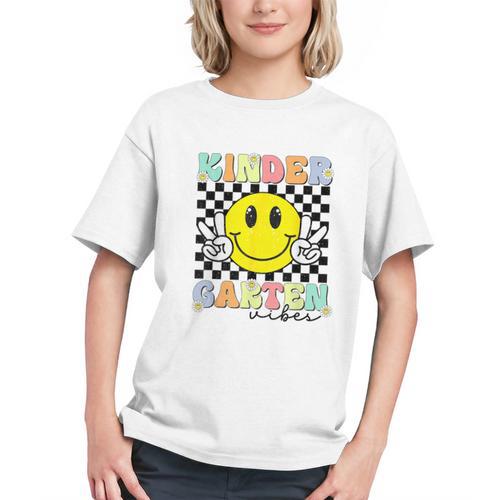Groovy Smile Kindergarten Vibes Back to School Youth T-Shirt - Savourry
