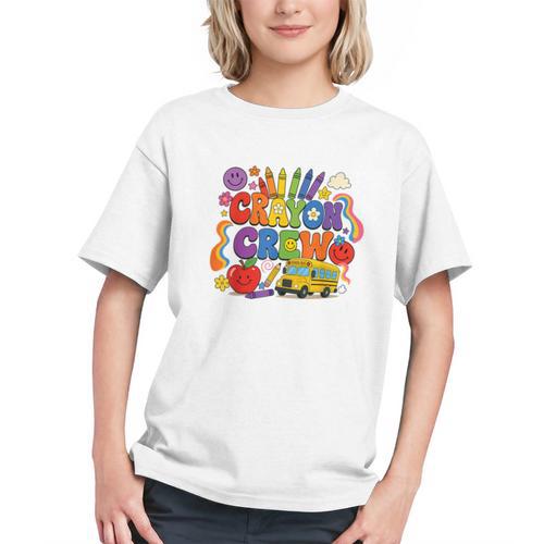 Join the Crayon Crew! Fun Back to School Youth T-shirt - Savourry