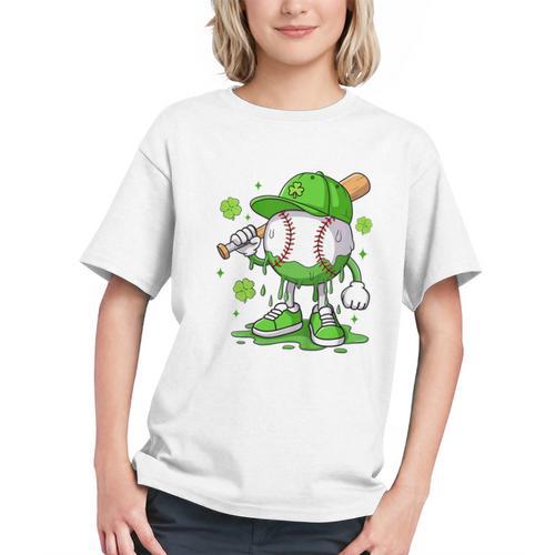 Kids Boys Happy St Patricks Day Kids Baseball Ice Cream Drip Graphic Youth - Sportilla
