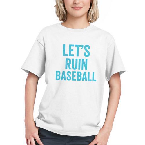 Let's Ruin Baseball Baseball Humor Sarcastic Baseball Premium Tri-Blend Graphic Youth - Sportilla