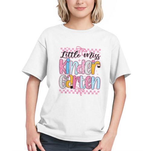 Little Miss Kindergarten Back To School Girls Coquette Bow Graphic Youth - Savourry
