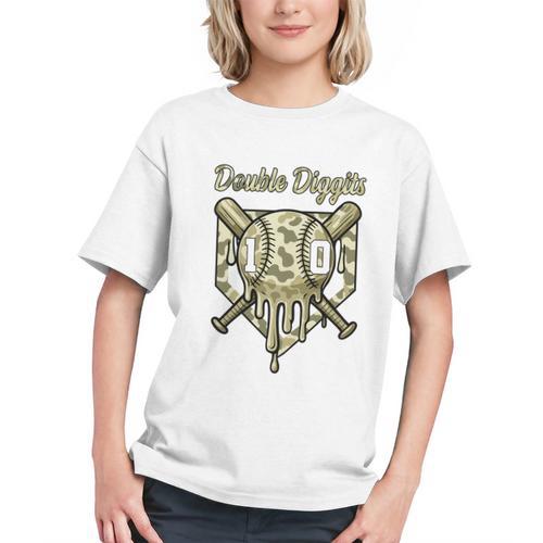 Old School Camo Baseball Drip Double Digits 10th Birthday Graphic Youth - Sportilla