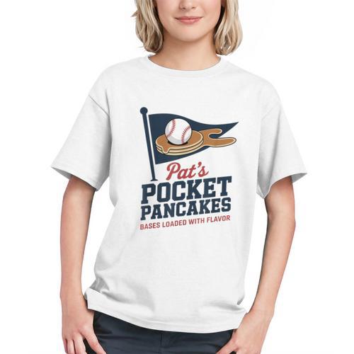Pat's Pocket Pancakes Flag Baseball On Pancake Graphic Youth - Sportilla