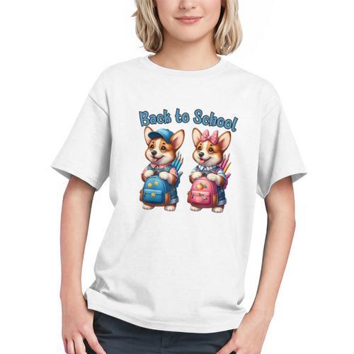 Pawsome Back to School Vibes Cute Corgi Youth T-Shirt - Savourry