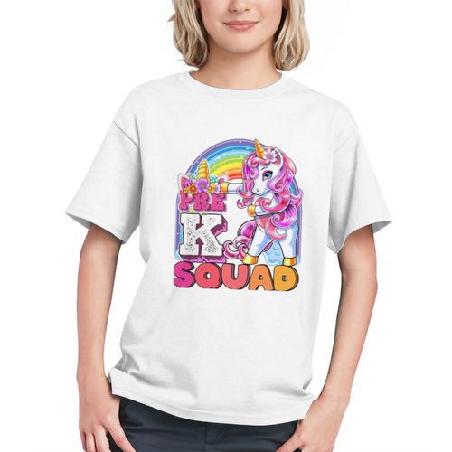 Pre-K Squad Flossing Unicorn Back To School Girls Premium Tri-Blend Graphic Youth - Savourry