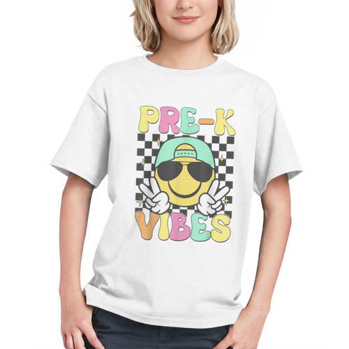 Pre-K Vibes Smile Face Back To School Pre-K Graphic Youth - Savourry