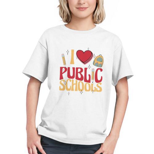 Show Your Pride! I Love Public Schools Back to School Youth T-shirt - Savourry