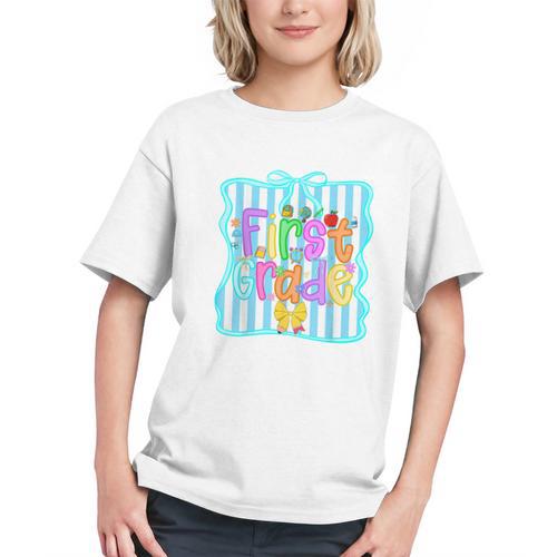 Sweet Coquette Bow 1st Grade Back to School Youth T-Shirt - Savourry