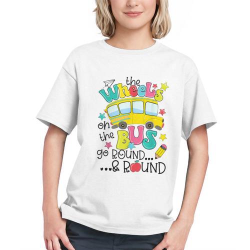 The Wheels on the Bus Roll Back to School Youth T-shirt - Savourry