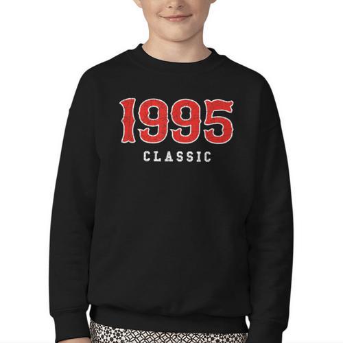 30 Year Old 1995 Classic Baseball Fan 30th Birthday Youth Crewneck Sweatshirt - Sportilla