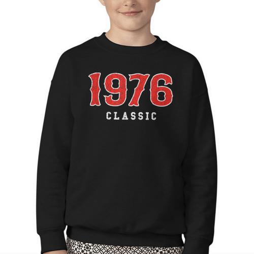 50 Year Old 1976 Classic Baseball Fan 50th Birthday Youth Crewneck Sweatshirt - Sportilla