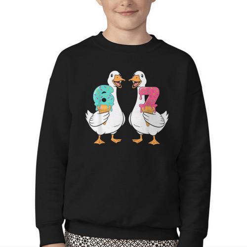 67 Baseball Ice Cream Drip Goose Six Seven Meme Youth Crewneck Sweatshirt - Sportilla