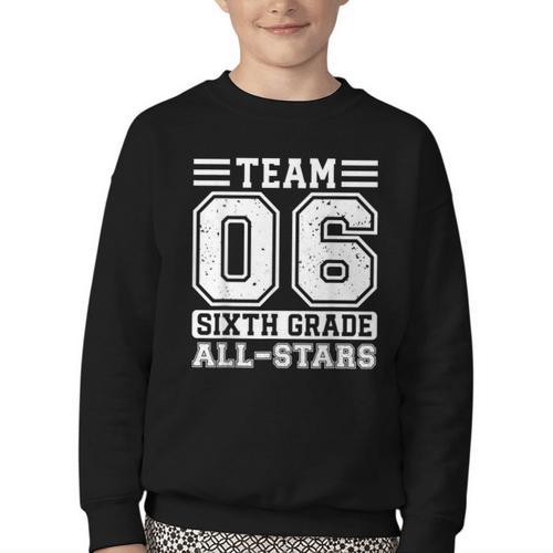 6th Grade Team T-Shirt Sixth Grade Back To School Youth Crewneck Sweatshirt - Savourry