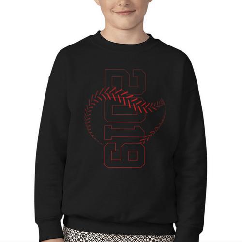 7 Years 2019 Baseball 7TH Birthday Youth Crewneck Sweatshirt - Sportilla