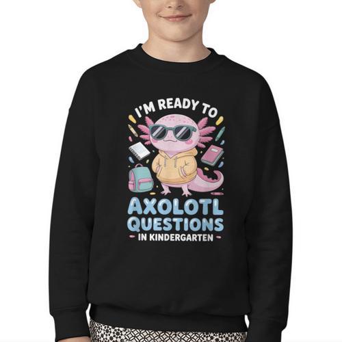 Axolotl Questions Kindergarten Back To School Youth Crewneck Sweatshirt - Savourry