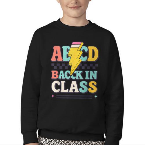 Back To School ABCD Back In Class Youth Crewneck Sweatshirt - Savourry
