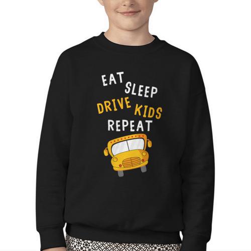 Back To School Bus Driver Appreciation Thank You Quote Youth Crewneck Sweatshirt - Savourry