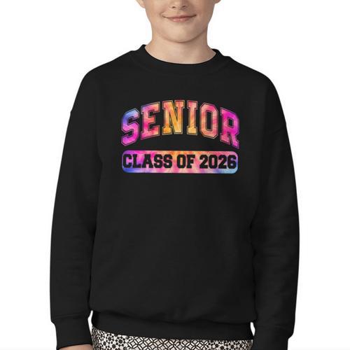 Back To School Colorful Senior Class Of 2026 Graduation Youth Crewneck Sweatshirt - Savourry