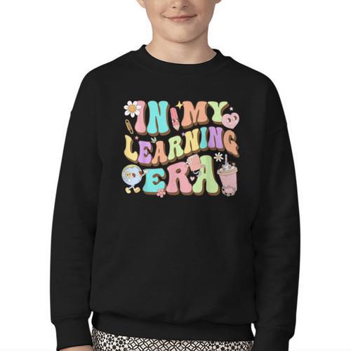 Back To School In My Learning Era Student Pre-K Kindergarten Youth Crewneck Sweatshirt - Savourry