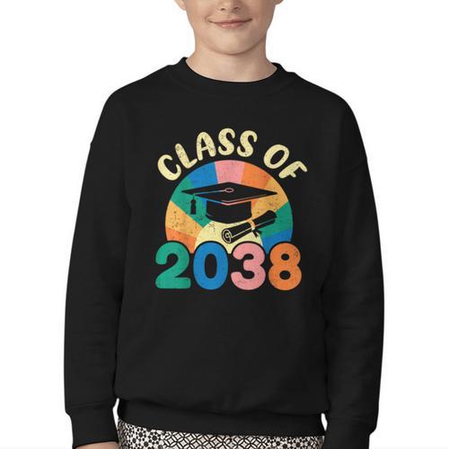 Back To School Pre-K Kindergarten Graduation Class Of 2038 Youth Crewneck Sweatshirt - Savourry