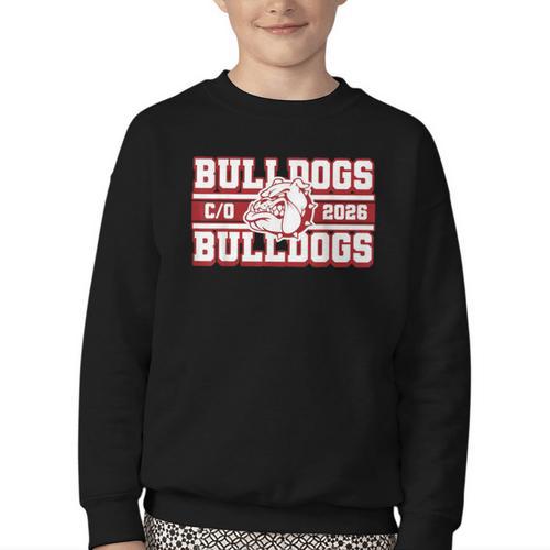 Bulldogs Class Of 2026 Back To School Senior Spirit M Youth Crewneck Sweatshirt - Savourry