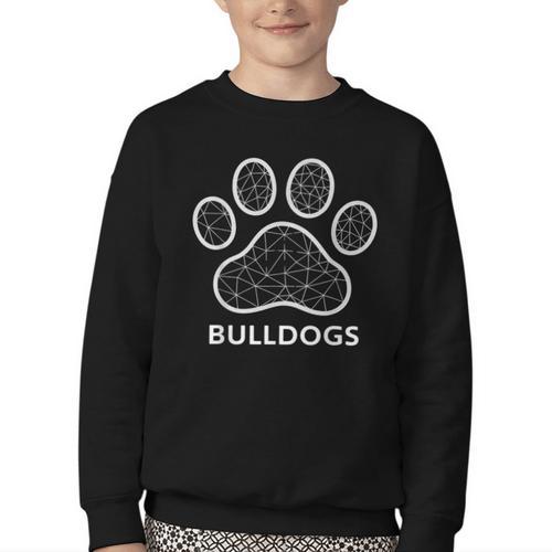 Bulldogs Tshirt Mascot Back To School Outfit Team Spirit Youth Crewneck Sweatshirt - Savourry
