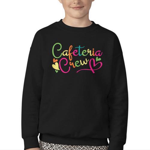 Cafeteria Crew Back To School Lunch Lady Worker Squad Youth Crewneck Sweatshirt - Savourry