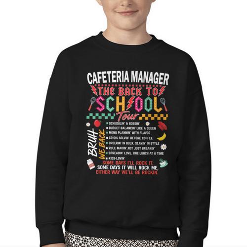 Cafeteria Manager School Cafeteria Crew Back To School Youth Crewneck Sweatshirt - Savourry