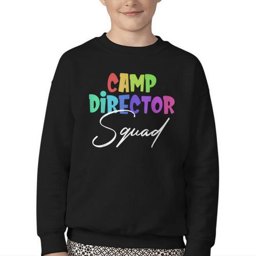 Camp Director Squad Counselor Camper Camping Back To School Youth Crewneck Sweatshirt - Savourry