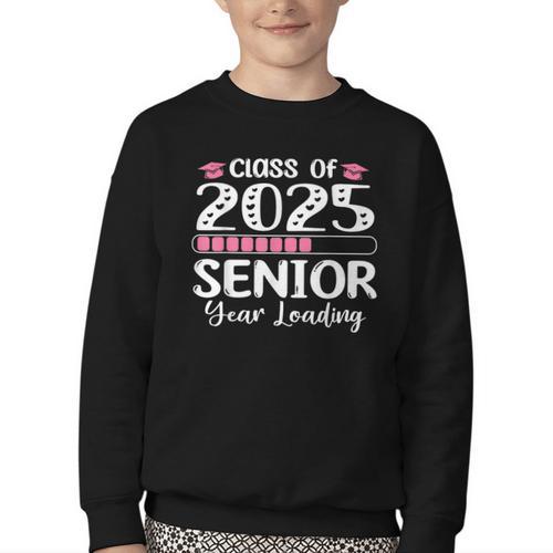 Class Of 2025 Senior Year Loading Back To School 2025 Youth Crewneck Sweatshirt - Savourry