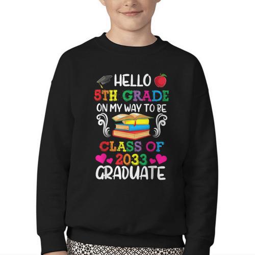 Class Of 2033 For Kids Back To School 5th Grade Youth Crewneck Sweatshirt - Savourry