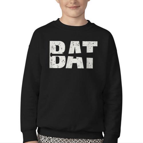 Cool Bat Dad Baseball Tee Women Kids Youth Crewneck Sweatshirt - Sportilla