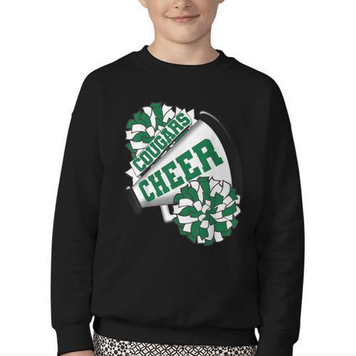 Cougars Cheer Back To School Cheerleading Spirit G Youth Crewneck Sweatshirt - Savourry