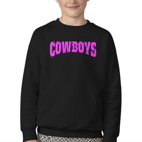 Cowboys Back To School Spirit Pk Youth Crewneck Sweatshirt - Savourry