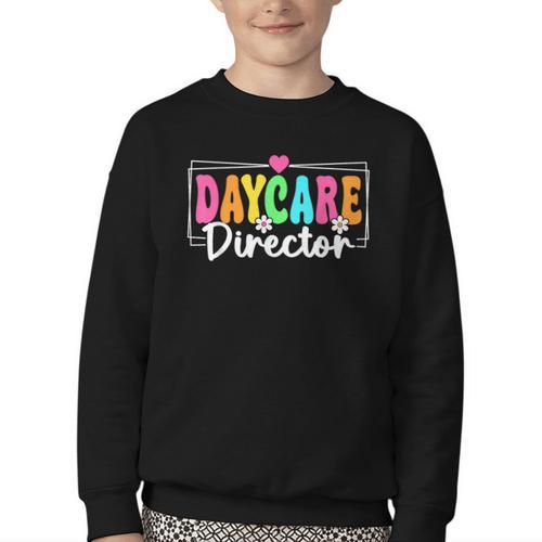 Daycare Director Back To School Daycare Provider Youth Crewneck Sweatshirt - Savourry