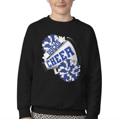 Ducks Cheer Back To School Cheerleading Spirit B Youth Crewneck Sweatshirt - Savourry