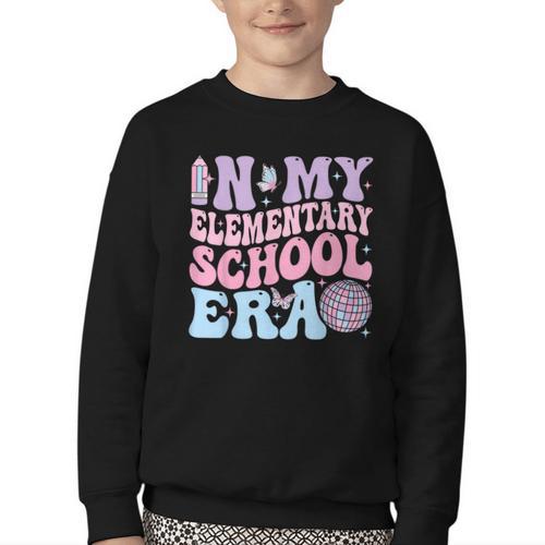 In My Elementary School Era Back To School Elementary School Youth Crewneck Sweatshirt - Savourry