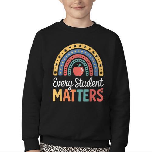 Every Student Matters Paraprofessional Back To School Youth Crewneck Sweatshirt - Savourry