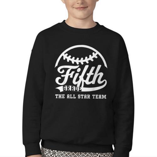 Fifth Grade All Star Team Back To School Youth Crewneck Sweatshirt - Savourry