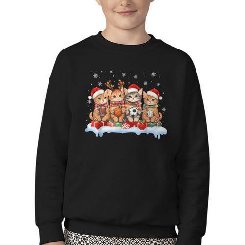 Football Baseball Basketball Player Sport Christmas Youth Crewneck Sweatshirt - Sportilla