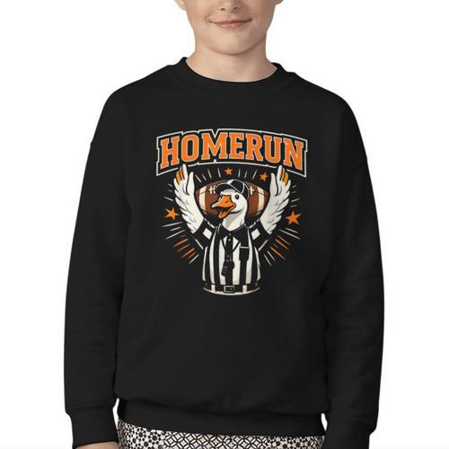 Football Referee Touchdown Baseball Homerun Goose Youth Crewneck Sweatshirt - Sportilla