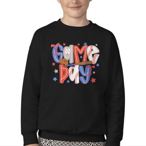 Game Day Baseball Lover Field Day Men Women Kid Youth Crewneck Sweatshirt - Sportilla