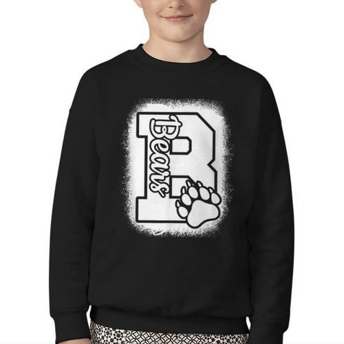 Go Cheer Bears High School Bears Back To School Spirit Youth Crewneck Sweatshirt - Savourry