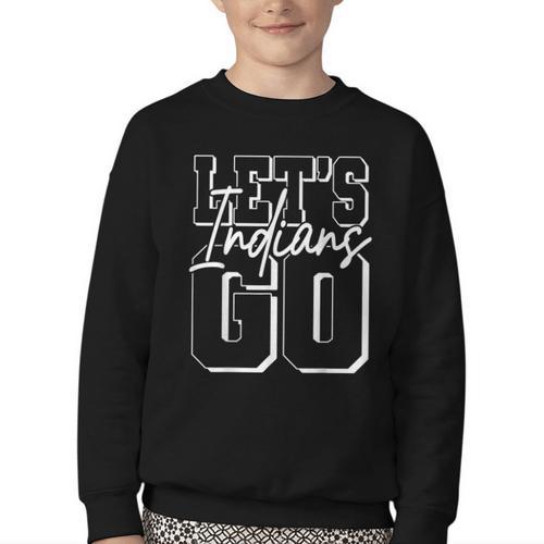 Go Indians Back To School Spirit Youth Crewneck Sweatshirt - Savourry