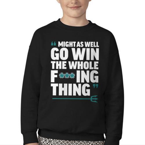 Might As Well Go Win The Whole Thing Baseball Apparel Youth Crewneck Sweatshirt - Sportilla