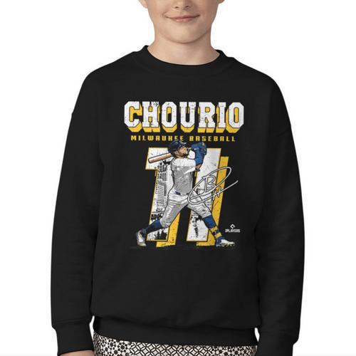Jackson Chourio Milwaukee MLB Baseball Player MLBJCH201M Youth Crewneck Sweatshirt - Sportilla
