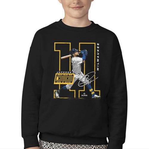 Jackson Chourio Milwaukee MLB Baseball Player MLBJCH202M Youth Crewneck Sweatshirt - Sportilla